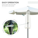 Patio Umbrellas, 8.5ft Outdoor Market Table Patio Umbrella with Tilt and Crank - Cream White - Seasonal Overstock