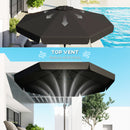 Patio Umbrellas, 8.5ft Outdoor Market Table Patio Umbrella with Tilt and Crank - Black - Seasonal Overstock
