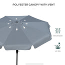 Patio Umbrellas, 8.5ft Outdoor Market Table Patio Umbrella with Tilt and Crank- Dark Grey - Seasonal Overstock