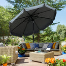 Patio Umbrellas, 8.5ft Outdoor Market Table Patio Umbrella with Tilt and Crank- Dark Grey - Seasonal Overstock