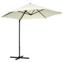 Patio Umbrellas, 8.5ft Offset Cantilever Patio Umbrella Roma Parasol with 360° Rotation - Beige - Seasonal Overstock