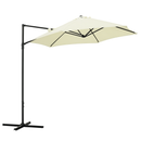Patio Umbrellas, 8.5ft Offset Cantilever Patio Umbrella Roma Parasol with 360° Rotation - Beige - Seasonal Overstock
