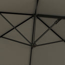 Patio Umbrellas, 8.5ft Offset Cantilever Patio Umbrella Roma Parasol with 360° Rotation - Light Grey - Seasonal Overstock
