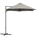 Patio Umbrellas, 8.5ft Offset Cantilever Patio Umbrella Roma Parasol with 360° Rotation - Light Grey - Seasonal Overstock