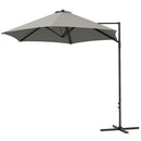 Patio Umbrellas, 8.5ft Offset Cantilever Patio Umbrella Roma Parasol with 360° Rotation - Light Grey - Seasonal Overstock