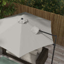 Patio Umbrellas, 8.5ft Offset Cantilever Patio Umbrella Roma Parasol with 360° Rotation - Light Grey - Seasonal Overstock