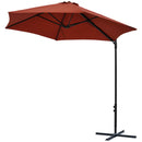 Patio Umbrellas, 8.5ft Offset Cantilever Patio Umbrella Roma Parasol with 360° Rotation - Red - Seasonal Overstock