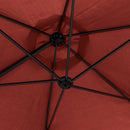 Patio Umbrellas, 8.5ft Offset Cantilever Patio Umbrella Roma Parasol with 360° Rotation - Red - Seasonal Overstock