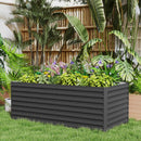 5' x 3' Raised Garden Planter Box Galvanized Steel - 24in Deep - Dark Grey
