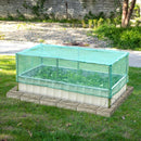 Planters, 5.5' x 3' Galvanized Steel Raised Garden Bed with Removeable Mesh Netting Frame - Cream - Seasonal Overstock
