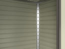 8' x 4' Galvanized Steel Garden Shed with Double Doors - Light Grey
