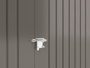 8' x 4' Galvanized Steel Garden Shed with Double Doors - Light Grey