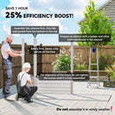 8' x 4' Galvanized Steel Garden Shed with Double Doors - Silver Grey