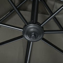 Patio Umbrellas, 8' x 8' Cantilever Square Umbrella with 360° Rotation, Tilt and Crank - Grey - Seasonal Overstock