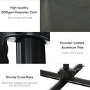 Patio Umbrellas, 8' x 8' Cantilever Square Umbrella with 360° Rotation, Tilt and Crank - Grey - Seasonal Overstock