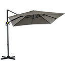 Patio Umbrellas, 8' x 8' Cantilever Square Umbrella with 360° Rotation, Tilt and Crank - Dark Blue - Seasonal Overstock
