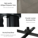 Patio Umbrellas, 8' x 8' Cantilever Square Umbrella with 360° Rotation, Tilt and Crank - Dark Blue - Seasonal Overstock