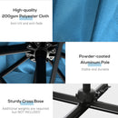 Patio Umbrellas, 8' x 8' Cantilever Square Umbrella with 360° Rotation, Tilt and Crank - Turquoise - Seasonal Overstock