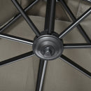 Patio Umbrellas, 8' x 8' Cantilever Square Umbrella with 360° Rotation, Tilt and Crank - Light Grey - Seasonal Overstock