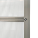 6' x 12' Large Walk-In Greenhouse with Aluminum Frame and Polycarbonate Panels, Sliding Door - Silver