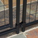 Dog Kennel, 8' x 4' Solid Steel Fence Outdoor Dog Kennel with 6' Height and Oxford Canopy Cover - Seasonal Overstock