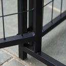 Dog Kennel, 8' x 4' Solid Steel Fence Outdoor Dog Kennel with 6' Height and Oxford Canopy Cover - Seasonal Overstock