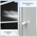 Storage Sheds, 8' x 6' Outdoor Garden Storage Shed with Dual Sliding Doors - Charcoal Grey - Seasonal Overstock