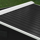 Storage Sheds, 8' x 6' Outdoor Garden Storage Shed with Dual Sliding Doors - Charcoal Grey - Seasonal Overstock