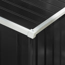 Storage Sheds, 8' x 6' Outdoor Garden Storage Shed with Dual Sliding Doors - Charcoal Grey - Seasonal Overstock