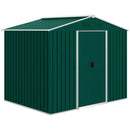 Storage Sheds, 8' x 6' Outdoor Garden Storage Shed with Dual Sliding Doors - Green - Seasonal Overstock