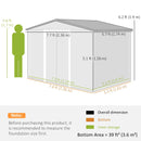 Storage Sheds, 8' x 6' Outdoor Garden Storage Shed with Dual Sliding Doors - Green - Seasonal Overstock
