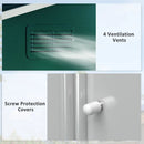 Storage Sheds, 8' x 6' Outdoor Garden Storage Shed with Dual Sliding Doors - Green - Seasonal Overstock