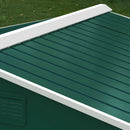 Storage Sheds, 8' x 6' Outdoor Garden Storage Shed with Dual Sliding Doors - Green - Seasonal Overstock