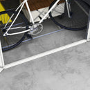 8' x 6' Polypropylene Plastic Resin Outdoor Garden Storage Shed with Lockable Latch Door - Dark Grey