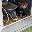 8' x 6' Polypropylene Plastic Resin Outdoor Garden Storage Shed with Lockable Latch Door - Light Grey