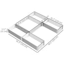 Planters, 8' x 8' Set of 5 Raised Garden Planter Boxes Galvanized Steel - 12in Deep - Silver - Seasonal Overstock