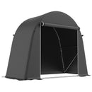 8 x 4ft Black portable storage shed for bicycles on a white background