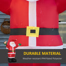 8ft Tall Salta Clause closeup of Durable Weather resistant material IP44 Rated. 