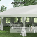 Canopy Tents, 20' x 40' Large White Heavy Duty Canopy Tent with Enclosure and Windows for Weddings, Parties and Events - Seasonal Overstock
