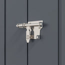 12' x 5.5' Outdoor Garden Storage Shed with 2 Swing Doors and Windows - Dark Grey