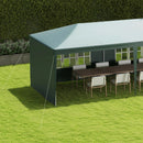 Canopy Tents, 10' x 29' Green Party Canopy Tent with 5 Wall Panels - Seasonal Overstock