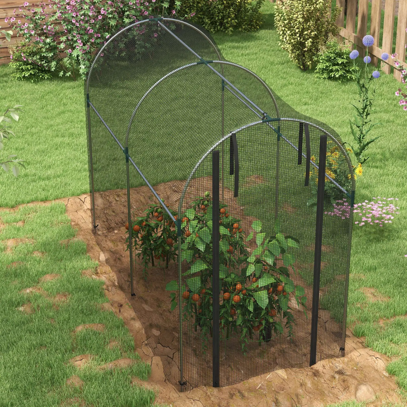 4' x 8' Protective Plant Cage Garden Netting Pest Protector Kit