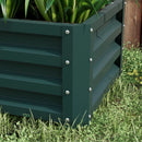 Set of 2 Raised Garden Planter Boxes 43" X 20" Galvanized Steel - 12in Deep - Green