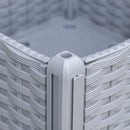 Planters, 31.5" x 31.5" Raised 4-Box Planter Flower Bed - Grey - Seasonal Overstock