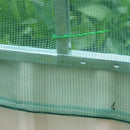 Planters, 5.5' x 3' Galvanized Steel Raised Garden Bed with Removeable Mesh Netting Frame - Cream - Seasonal Overstock