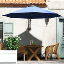 Patio Umbrellas, 9.6' x 9.6' Wall Mounted Outdoor Patio Umbrella - Dark Blue - Seasonal Overstock
