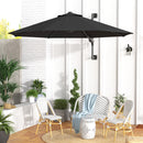 Patio Umbrellas, 9.6' x 9.6' Wall Mounted Outdoor Patio Umbrella - Charcoal Grey - Seasonal Overstock