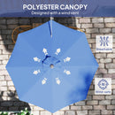 Patio Umbrellas, 9.6' x 9.6' Wall Mounted Outdoor Patio Umbrella - Dark Blue - Seasonal Overstock