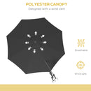 Patio Umbrellas, 9.6' x 9.6' Wall Mounted Outdoor Patio Umbrella - Charcoal Grey - Seasonal Overstock
