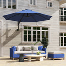 Patio Umbrellas, 9.6' x 9.6' Wall Mounted Outdoor Patio Umbrella - Dark Blue - Seasonal Overstock